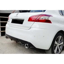 Задній дифузор DPT (чорний глянець) для Peugeot 308 2014-2021 рр