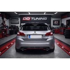 Задній дифузор DPT (HB, чорний глянець) для Peugeot 308 2014-2021 рр