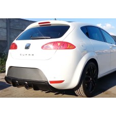 Задний диффузор DPT V-2 (2009-2012, черный глянец) для Seat Leon