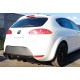 Задній дифузор DPT V-2 (2009-2012, чорний глянець) для Seat Leon рр