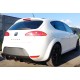 Задній дифузор DPT V-2 (2009-2012, чорний глянець) для Seat Leon рр