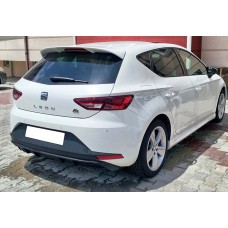 Задний диффузор DPT V-3 (2013-2016, черный глянец) для Seat Leon
