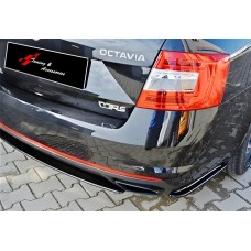 Задний диффузор DPT V-1 (SD, черный глянец) для Skoda Octavia III A7 2013-2019 гг