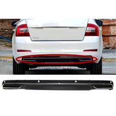Задний диффузор DPT V-3 (SD, черный глянец) для Skoda Octavia III A7 2013-2019 гг