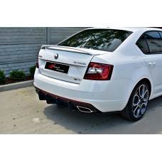 Задний диффузор DPT V-5 (SD, черный глянец) для Skoda Octavia III A7 2013-2019 гг