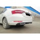 Задній дифузор DPT V-2 (чорний глянець) для Skoda Superb 2015-2024 рр