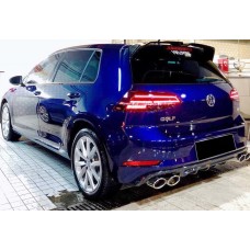 Задний диффузор DPT V-1 (2017-2019, черный глянец) для Volkswagen Golf 7/E-Golf
