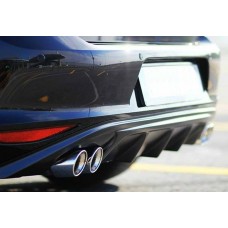 Задній дифузор DPT V-6 (2012-2017, чорний глянець) для Volkswagen Golf 7/E-Golf