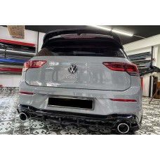 Задний диффузор DPT V-2 (черный глянец) для Volkswagen Golf 8