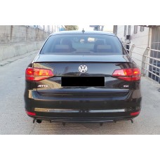 Задній дифузор DPT (2014-2018, чорний глянець) для Volkswagen Jetta рр