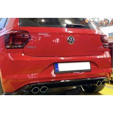 Задній дифузор DPT V-1(чорний глянець) для Volkswagen Polo 2017- рр