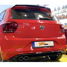 Задний диффузор DPT V-1 (черный глянец) для Volkswagen Polo 2017- рр