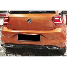 Задній дифузор DPT V-3 (чорний глянець) для Volkswagen Polo 2017- рр