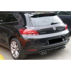 Задній дифузор DPT V-2 (2008-2013, чорний глянець) для Volkswagen Scirocco