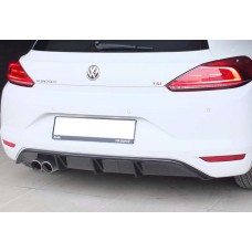 Задній дифузор DPT V-5 (2014-2017, чорний глянець) для Volkswagen Scirocco