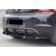 Задний диффузор DPT V-4 (2008-2017, черный глянец) для Volkswagen Scirocco