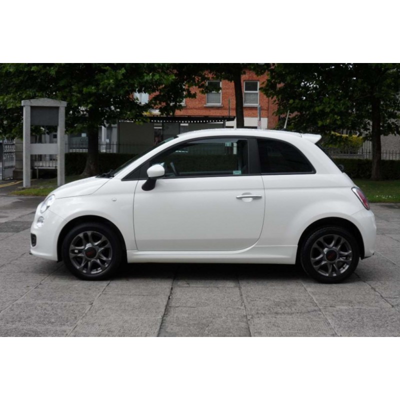 Бокові пороги DPT (чорний глянець) для Fiat 500/500L