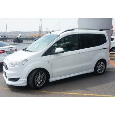 Бокові пороги DPT (чорний глянець) для Ford Courier 2014-2023 рр