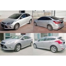 Боковые пороги DPT (2011-2014, Под покраску) для Ford Focus III