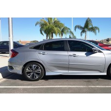 Боковые пороги DPT V-1 (Под покраску) для Honda Civic Sedan X 2016-2021 гг