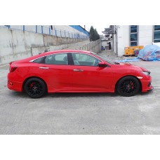 Боковые пороги DPT V-3 (под покраску) для Honda Civic Sedan X 2016-2021 гг