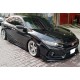 Бокові пороги DPT V-4 (чорний глянець) для Honda Civic Sedan X 2016-2021 рр