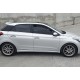 Бокові пороги DPT (2014-2018, чорний глянець) для Hyundai I-20 рр