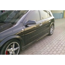Боковые пороги DPT (2004-2009, Под покраску) для Opel Astra H