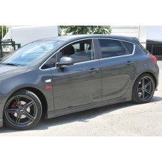 Боковые пороги DPT V-3 (под покраску) для Opel Astra J 2009-2015 гг