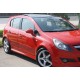 Бокові пороги DPT V-1 (чорний глянець) для Opel Corsa D 2007-2014 рр