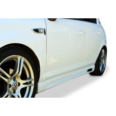 Бокові пороги DPT V-2 (чорний глянець) для Opel Corsa D 2007-2014 рр