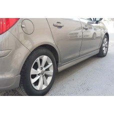 Бокові пороги DPT V-3 (чорний глянець) для Opel Corsa D 2007-2014 рр