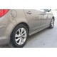 Бокові пороги DPT V-3 (чорний глянець) для Opel Corsa D 2007-2014 рр