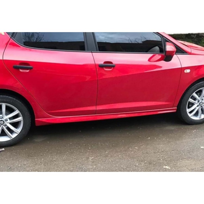 Бокові пороги DPT V-3 (чорний глянець) для Seat Ibiza 2010-2017 рр