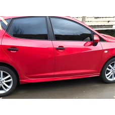 Бокові пороги DPT V-3 (чорний глянець) для Seat Ibiza 2010-2017 рр