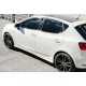 Бокові пороги DPT V-3 (чорний глянець) для Seat Ibiza 2017- рр