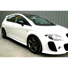 Бокові пороги DPT (чорний глянець) для Seat Leon 2005-2012 рр