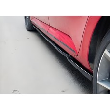 Бокові пороги DPT V-6 (чорний глянець) для Seat Leon 2013-2020 рр