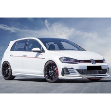 Боковые пороги DPT V-5 (черный глянец) для Volkswagen Golf 7/E-Golf
