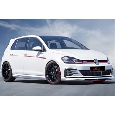 Бокові пороги DPT V-5 (чорний глянець) для Volkswagen Golf 7/E-Golf