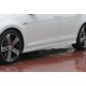 Боковые пороги DPT V-6 (черный глянец) для Volkswagen Golf 7/E-Golf