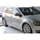 Боковые пороги DPT V-9 (черный глянец) для Volkswagen Golf 7/E-Golf