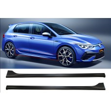 Бокові пороги DPT V-3 (чорний глянець) для Volkswagen Golf 8