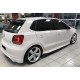 Бокові пороги DPT V-1 (чорний глянець) для Volkswagen Polo 2010-2017 рр