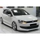 Бокові пороги DPT V-1 (чорний глянець) для Volkswagen Polo 2010-2017 рр
