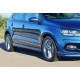Бокові пороги DPT V-3 (чорний глянець) для Volkswagen Polo 2010-2017 рр