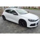 Боковые пороги DPT V-1 (черный глянец) для Volkswagen Scirocco