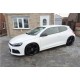 Боковые пороги DPT V-1 (черный глянец) для Volkswagen Scirocco