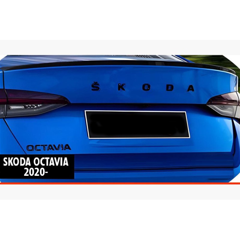 Спойлер DPT V-2 (черный глянец) для Skoda Octavia IV A8 2020- рр