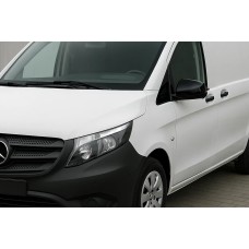 Накладки на дзеркала Чорні (нерж.) для Mercedes Vito/V-class W447 2014- рр
